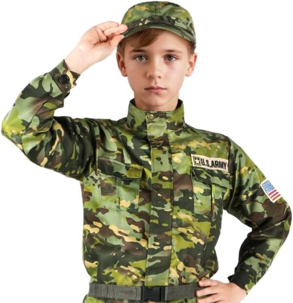 Career Day ARMY – Kids Military Forest Camouflage Costume