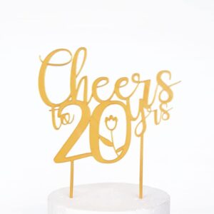 CUSTOM MADE Cheers to 20 Cake Topper