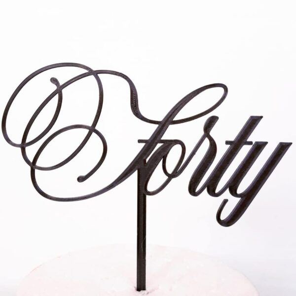 CUSTOM MADE Forty Cake Topper