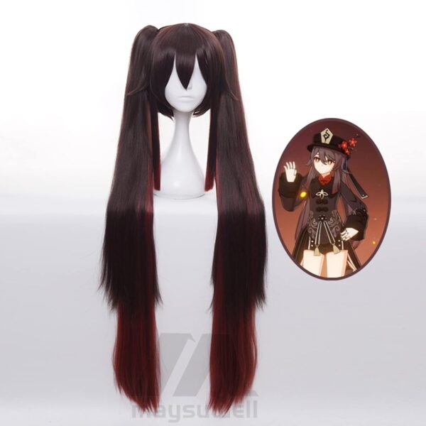 Wig - Anime Tao Cosplay Wig Chestnut Gradient Long Hair for Women