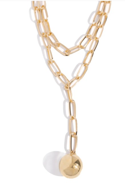 Necklace Set - Balancing Ball - Gold - Image 2
