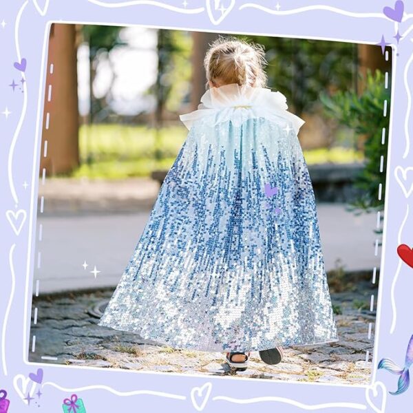 CAPE - SEQUIN CAPE ACCESSORY SET - ICE BLUE - Image 4