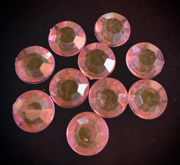 12mm Round Acrylic Rhinestones – 10pc No-Sew Rhinestones - Image 3