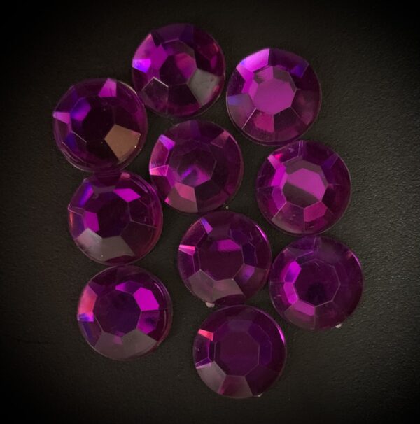 12mm Round Acrylic Rhinestones – 10pc No-Sew Rhinestones - Image 7