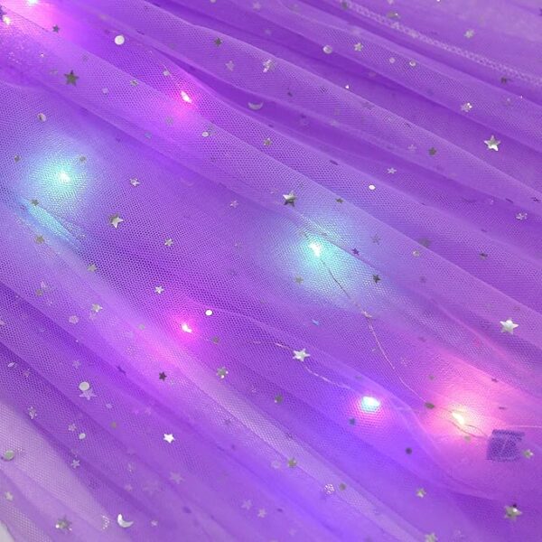 CAPE - SEQUIN CAPE ACCESSORY SET - Light Up Princess Cape Set - PURPLE - Image 3