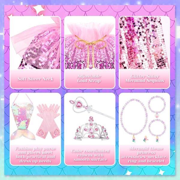 CAPE - SEQUIN CAPE ACCESSORY SET - PINK - Image 5