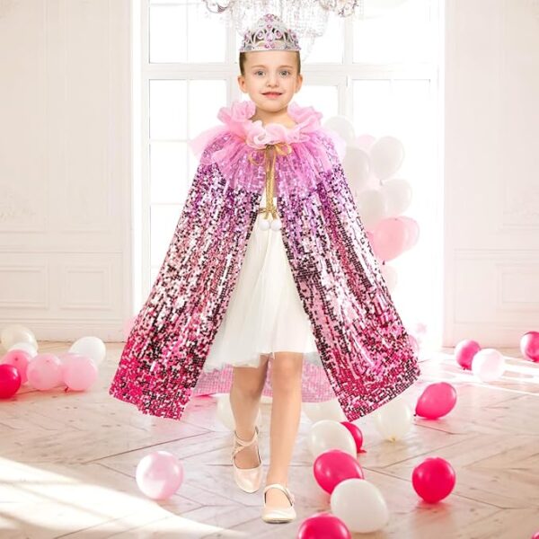 CAPE - SEQUIN CAPE ACCESSORY SET - PINK - Image 2