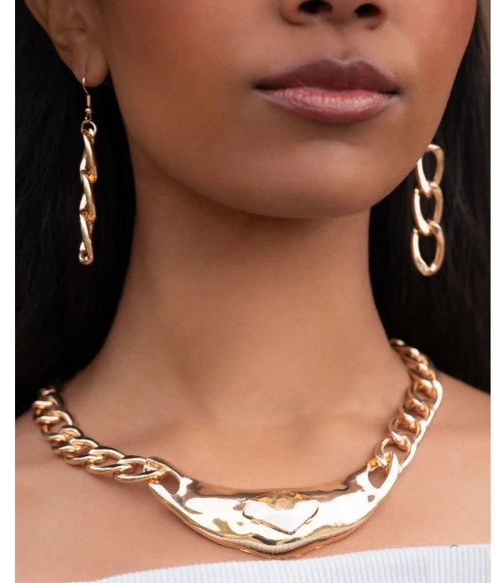 Necklace Set - Peak of Pizzazz - Gold