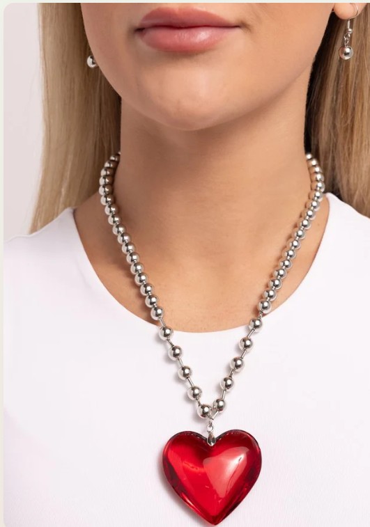 Necklace Set - Romantic Residence - Red