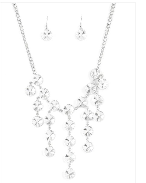 Necklace Set - Spotlight Stunner - White - Image 3