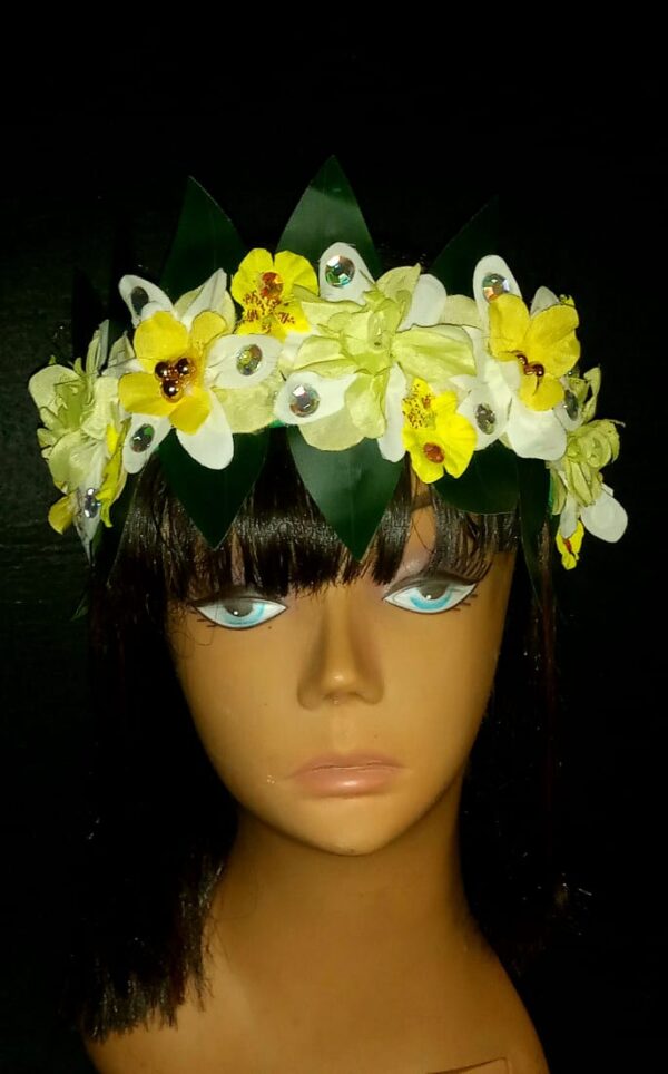 CUSTOM MADE ADULT Floral Fancy Headband - SOFT YELLOW