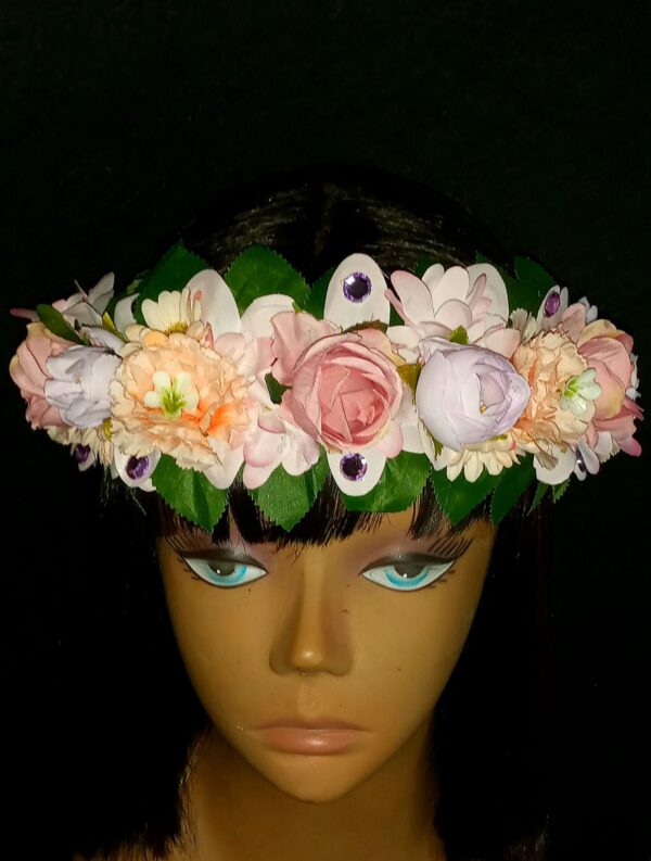 CUSTOM MADE ADULT Floral Fancy Headband - POWDERY PINK