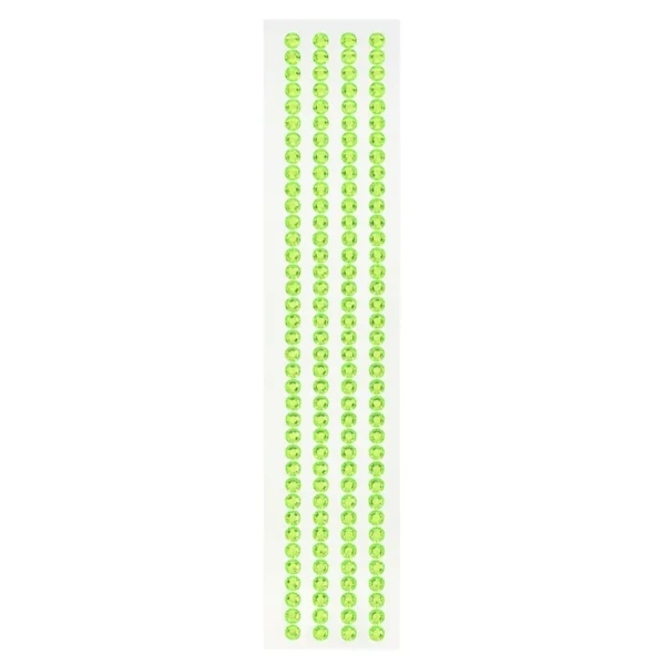 RHINESTONE SHEETS -4pc RHINESTONE BORDER SHEET - LIME GREEN