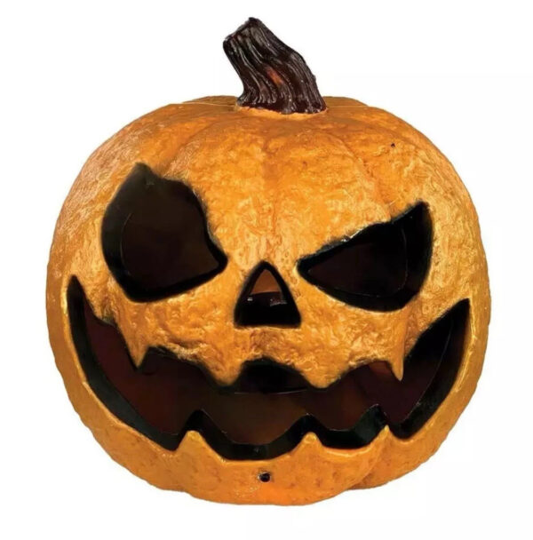 HALLOWEEN DECORATION - Light-Up Misting Jack-o'-Lantern Plastic Decoration, 8.75in x 9in