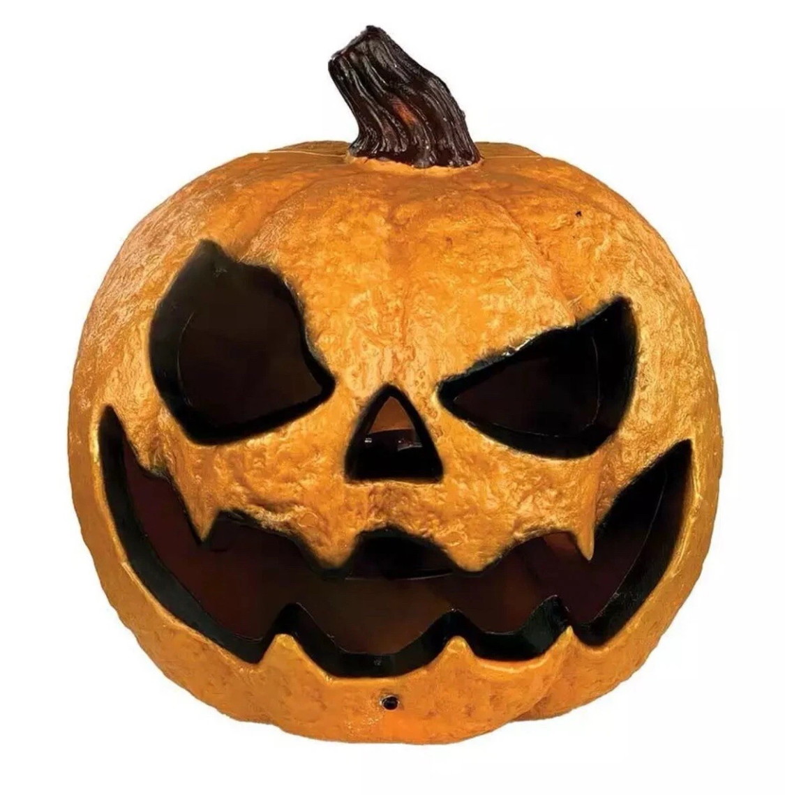 HALLOWEEN DECORATION - Light-Up Misting Jack-o'-Lantern Plastic Decoration, 8.75in x 9in