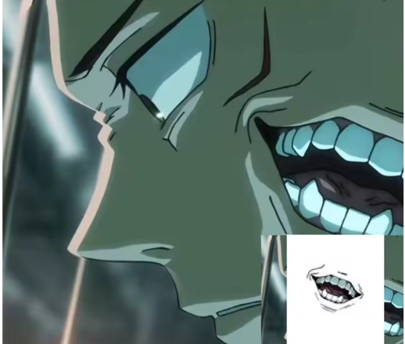 ANIME Flash Tattoo - JUJUTSU KAISEN-Yuji Itadori - MOUTH TATTOO