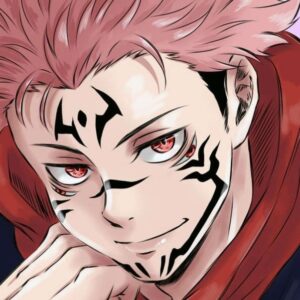 ANIME Flash Tattoo - JUJUTSU KAISEN-Yuji Itadori - FACIAL TATTOO
