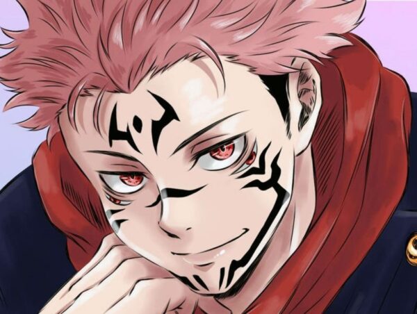 ANIME Flash Tattoo - JUJUTSU KAISEN-Yuji Itadori - FACIAL TATTOO