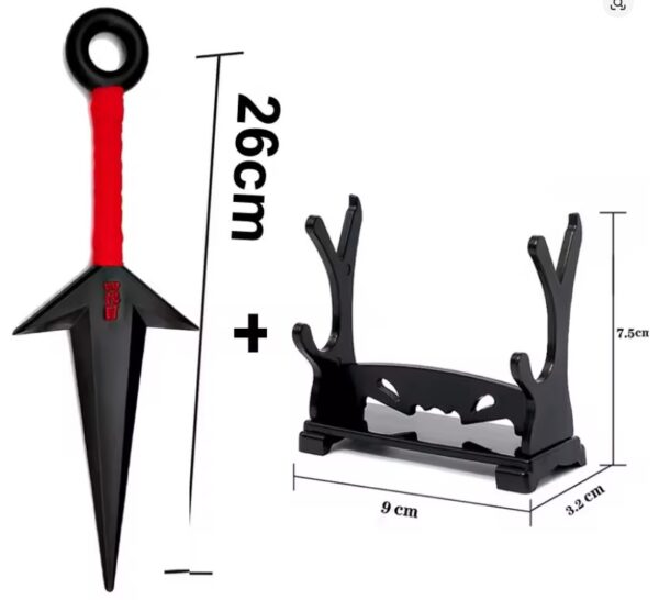 WEAPONS 1PC Anime Plastic Kunai Japanese Ninja Throwing Knife LARGE with stand - Image 5
