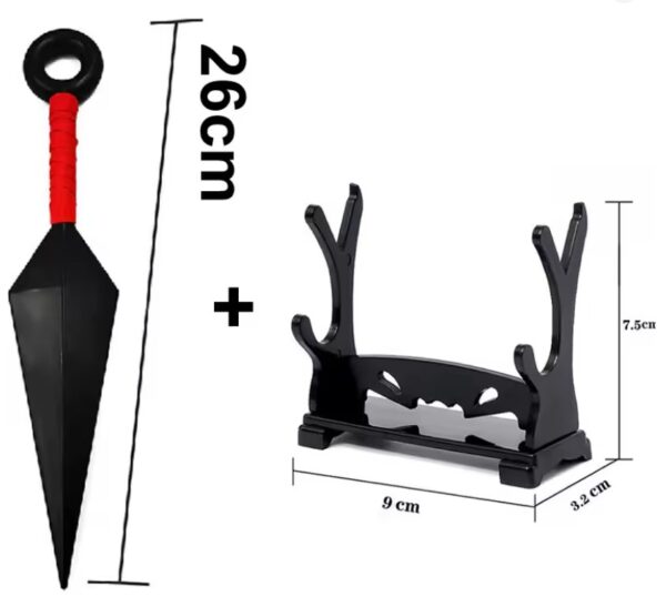 WEAPONS 1PC Anime Plastic Kunai Japanese Ninja Throwing Knife LARGE with stand - Image 2