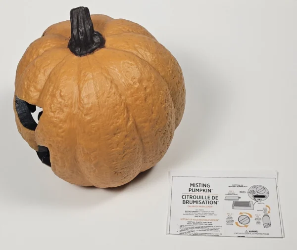 HALLOWEEN DECORATION - Light-Up Misting Jack-o'-Lantern Plastic Decoration, 8.75in x 9in - Image 5
