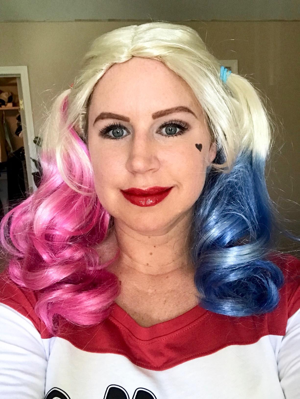 Harley Quinn Wig - BLUE-PINK - Image 2