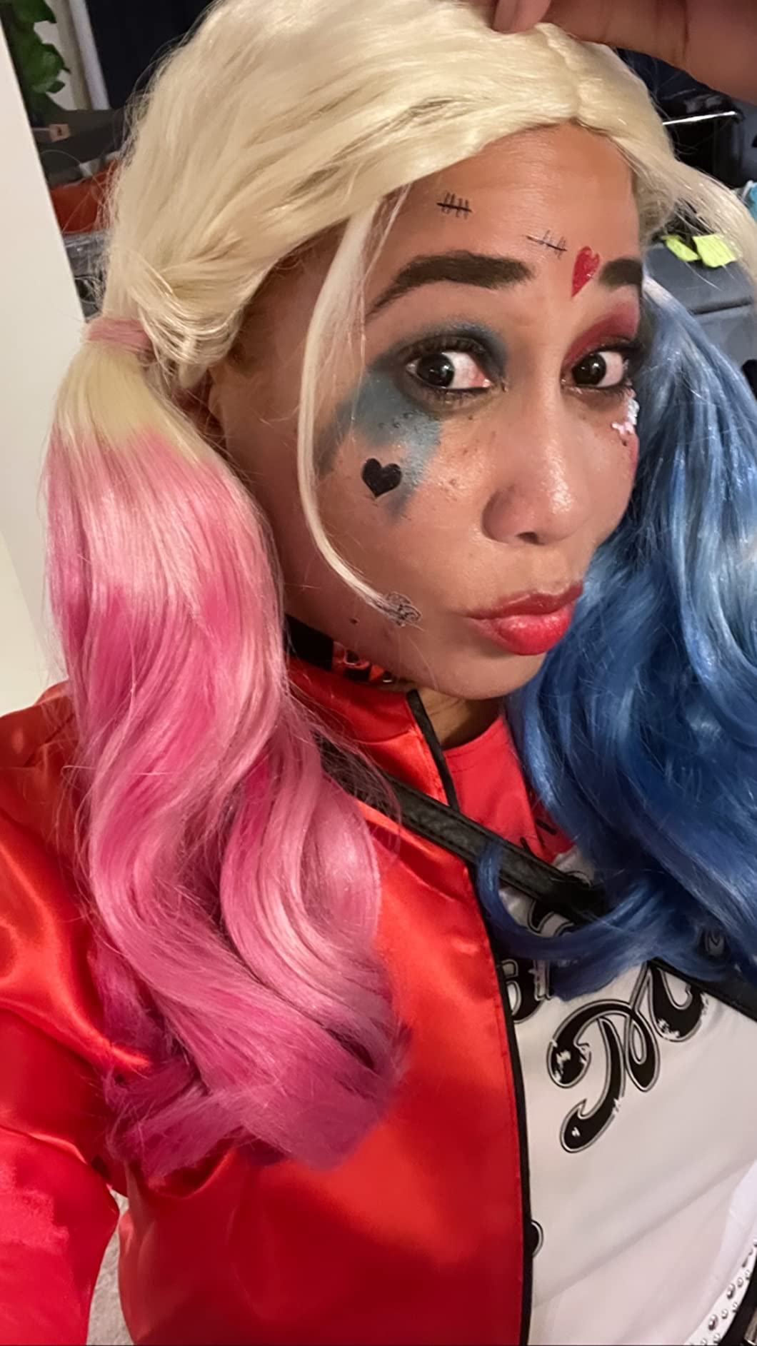 Harley Quinn Wig - BLUE-PINK - Image 3