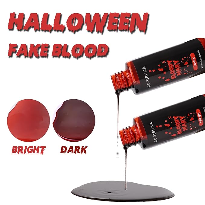 FAKE BLOOD 1.76oz - Bright Fresh Red or Dark Red - Image 6