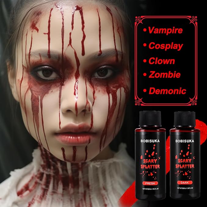 FAKE BLOOD 1.76oz - Bright Fresh Red or Dark Red - Image 2