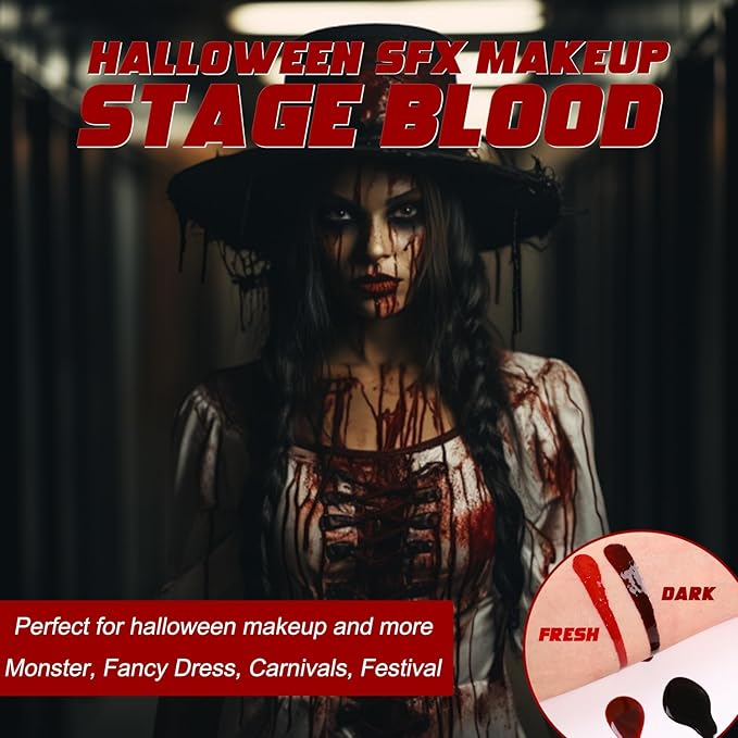 FAKE BLOOD 1.76oz - Bright Fresh Red or Dark Red - Image 5