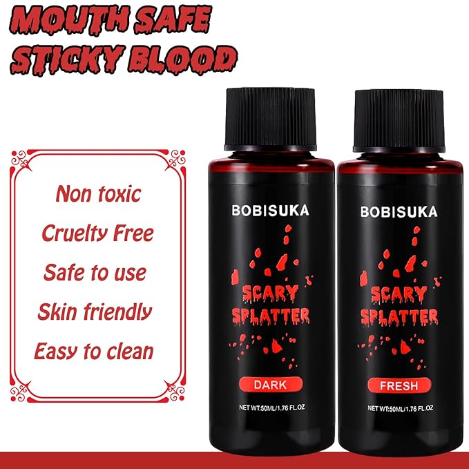 FAKE BLOOD 1.76oz - Bright Fresh Red or Dark Red - Image 4