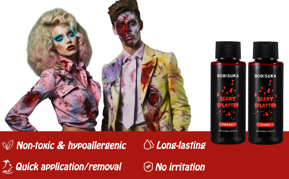 FAKE BLOOD 1.76oz - Bright Fresh Red or Dark Red - Image 3