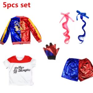 Super Hero Girl – Girl's Harley Quinn Cosplay Costume Set