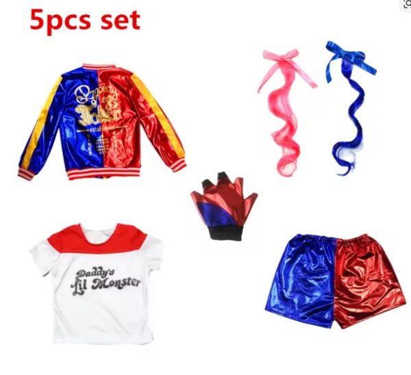 Super Hero Girl – Girl's Harley Quinn Cosplay Costume Set
