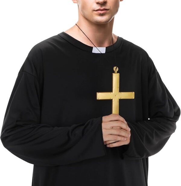 Men's Priest Costume Adult Priest Costume - WHITE - ONE SIZE - Image 3