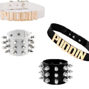 Spike Choker - Harley Quinn Themed Puddin Necklace Bracelet Set