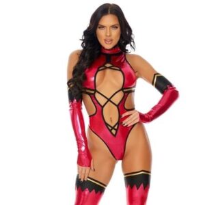 HALLOWEEN - Women's - Adult Sexy Pink Video Game Kombat Fighter Costume for Women