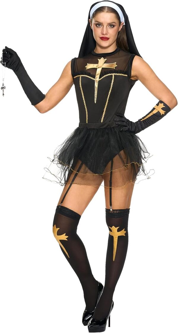 HALLOWEEN - Women's - Adult Sexy Nun Costume - Image 5