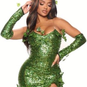 SUPER VILLIAN - Women's Deluxe Green Ivy Cosplay Costume