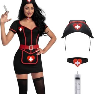 SEXY NURSE - Women's Cardiac Arrest Nurse Costume - BLACK