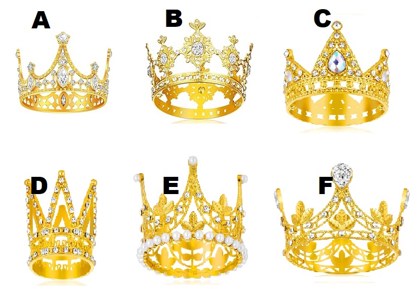 Mini Crown Cake Topper - GOLD Small Crown for Flower Bouquets Birthday Tiara Cake Decorations
