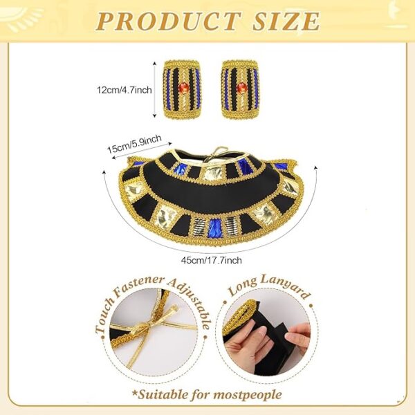 EGYPTIAN - 4 Pcs Egyptian Queen Cleopatra Costume Size: SMALL - Image 2