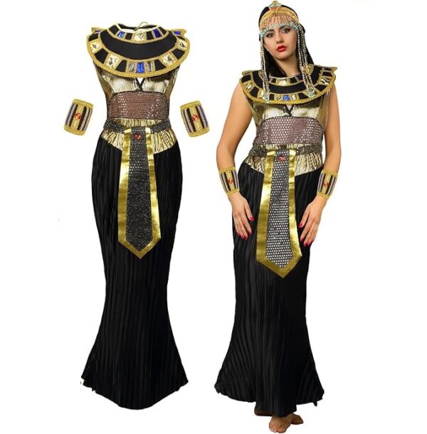 EGYPTIAN - 4 Pcs Egyptian Queen Cleopatra Costume Size: SMALL