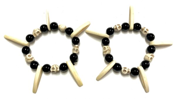 Jungle/Caveman Teeth/FANG SKULL Bead Anklet/BRACELET