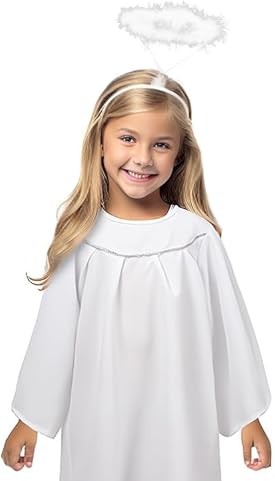 CHRISTMAS/NATIVITY COSTUMES - Kids Angel Costume with Halo
