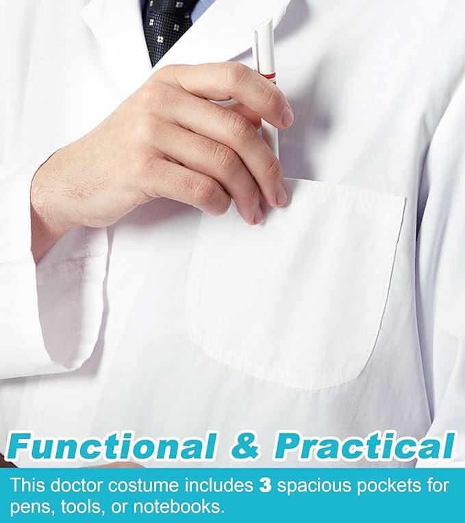 Career Day DOCTOR – Adult Lab Coat for Men & Women, Doctor Costume - Image 4