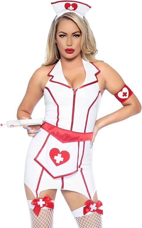 SEXY NURSE - Women's 4 Pc ER Hottie Nurse Costume - Image 4