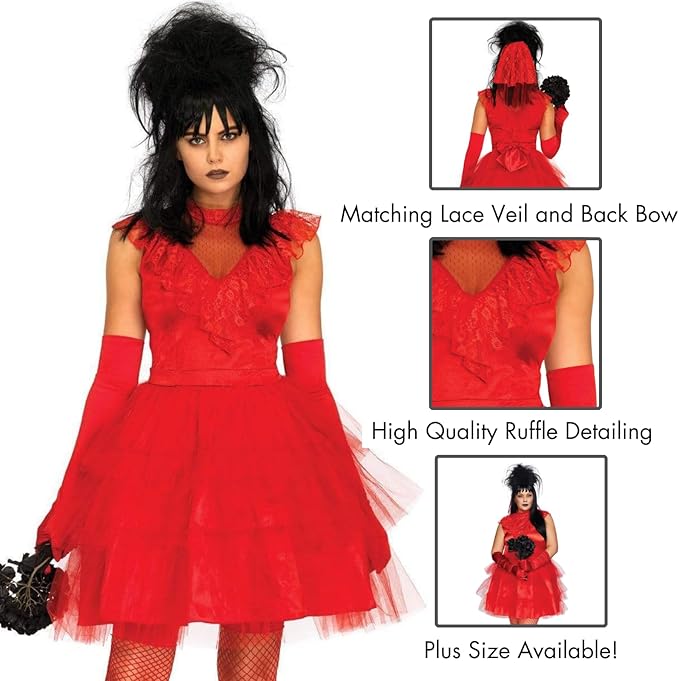 HALLOWEEN - Women's - Beetle Bride 80s Halloween Costume SIZE SMALL(4-6) - Image 4