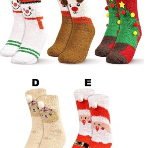 SOCKS - Christmas Fuzzy Socks Adult SHOE SIZE 5-9