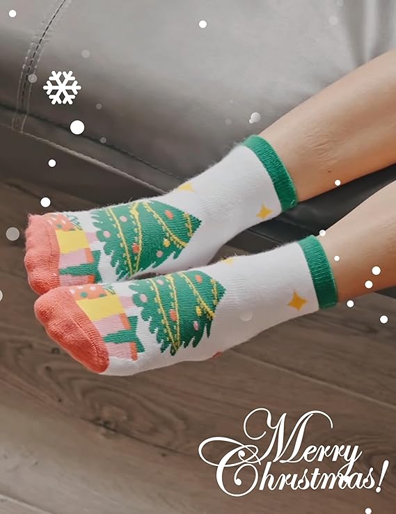 SOCKS - Christmas Socks for Kids Boys Girls Thick Cotton Holiday Socks 5-7Y - Image 2